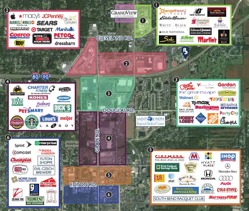 Area Retail Over 3 million square feet of retail The 2nd largest retail area in the state of Indiana 150+ Area Restaurants