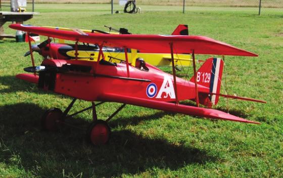 The 2 huge Fokker DR1 tri-planes are kits imported from China by Bill