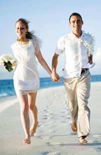 Tie the knot with your beloved on a secluded sandbank surrounded by turquoise waters under the clear