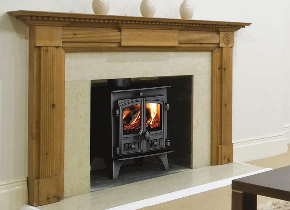 8kW (no airbrick required) Compact 5 mf 99kg Compact 5 wood 77kg Heat Output: 3.