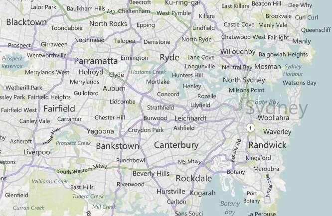 Sydney variations by region YTD Occupancy and ADR North Sydney