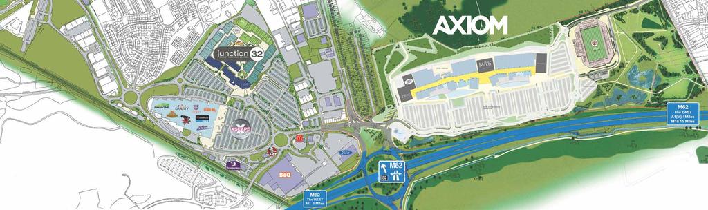 1.5M SQ FT retail and leisure destination COMMUNITY STADIUM COUNTRY PARK Axiom will be at the heart of a 1.5 million sq ft retail and leisure destination; one of the largest in the UK.