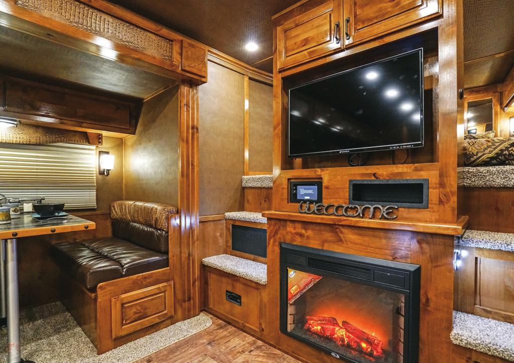 LIVING QUARTERS FEATHERLITE S HORSE TRAILERS WITH LIVING QUARTERS offer top-of-the-line furniture and décor, as well as almost any other amenity you might desire.