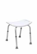 Shower Chair and Stool BE6100 Shower Chair with Back, Knock-Down White 2 per