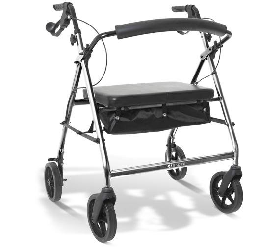 Rustproof, robust aluminium frame provides durability and stability Easy folding mechanism facilitates storage and transportation Curved and padded backrest offers comfortable seated support Padded