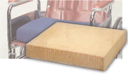 5 cm) thick 16 x 18 (41 x 46 cm) fits all standard adult wheelchairs Removable and washable cloth cover Memory Foam