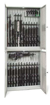Stackable Weapon Racks (SWR) with swing doors are designed to