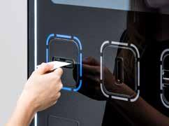 600 610 400 Standard equipment: Housing made from stainless steel and sheet steel with individual coloured plastic powder coating. Front made from ESG safety glass with integrated 21" touch screen.