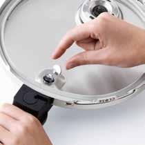 Locking indicator: Allows you to see and hear when the pressure cooker is firmly locked.