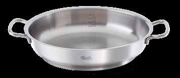8", 35cm Art. No. FISS-08482335300 Serving pan 18/10 stainless steel Ideal for high-temperature frying and serving. 8", 20cm Art. No. FISS-08435832100 12.5", 32cm Art. No. FISS-08435832100 original-profi collection wok with handle Ideal for Asian style cooking.