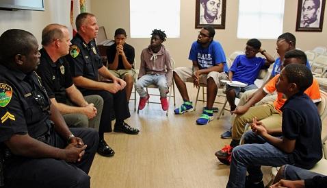 Lieutenant Matt Demmon and Corporal Telly Joiner were honored to speak with young men from