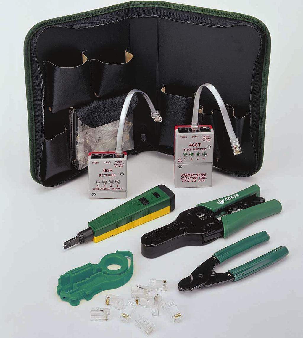 Voice and Category 5 Data Termination Kit This handy kit includes the tools and connectors necessary for installing a voice and data network.