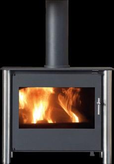 Cast Iron & Steel Construction for durability and maximum heat Excellent heat retention even Product when fire has diminished Large glass