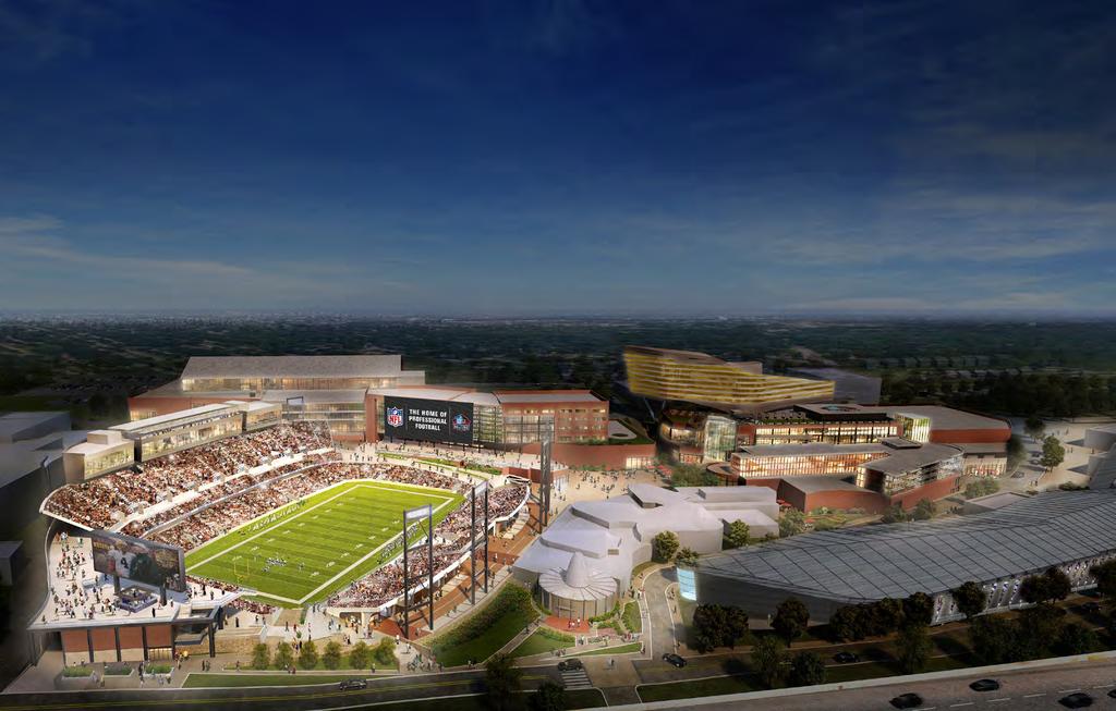 THE NATIONAL YOUTH FOOTBALL & SPORTS COMPLEX Johnson Controls Hall of Fame Village PERFORMANCE CENTER THE HALL OF FAME HOTEL & CONFERENCE CENTER TOM BENSON HALL OF FAME STADIUM HALL OF FAME WAY