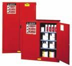 safety cabinets Flammable Storage Cabinets Double wall 18-gauge welded steel construction with 1 1/2" air space Dual 2" capped vents with flash arresters Full-height piano hinges open a full 180º for