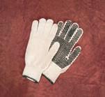 NaTural Poly/CoTToN dotted Gloves Single side PVC dots provide excellent grip and abrasion resistance Natural colour poly/cotton seamless string knit provides a cool comfortable fit Accepted for use