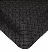 composite sponge base Green rating > 80% recycled Comfortable and functional in dry industrial applications Black and black with yellow borders An economical and GREEN solution for preventing worker