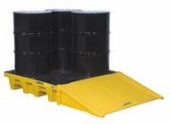 ecopolyblend tm Spill Control pallets Eco-friendly pallets are made of up to 100% recycled polyethylene, dirt hiding black colour is 100% recycled and high visibility yellow is 35% recycled content