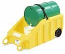 Low-Profile In-Line Poly-Spillpallet TM 3000 100% polyethylene Holds four 55 US gallon drums Low 12" profile Non-skid, removable grates Load bearing capacity of 3000 lbs.