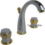 BATHROOM FAUCETS - SINK SERIES Three Piece Waterfall Sink Set Widespread Sink Faucet Handle: Hex, Lever, Ring, Rope C, CP, SN, SNP,**ORB Product