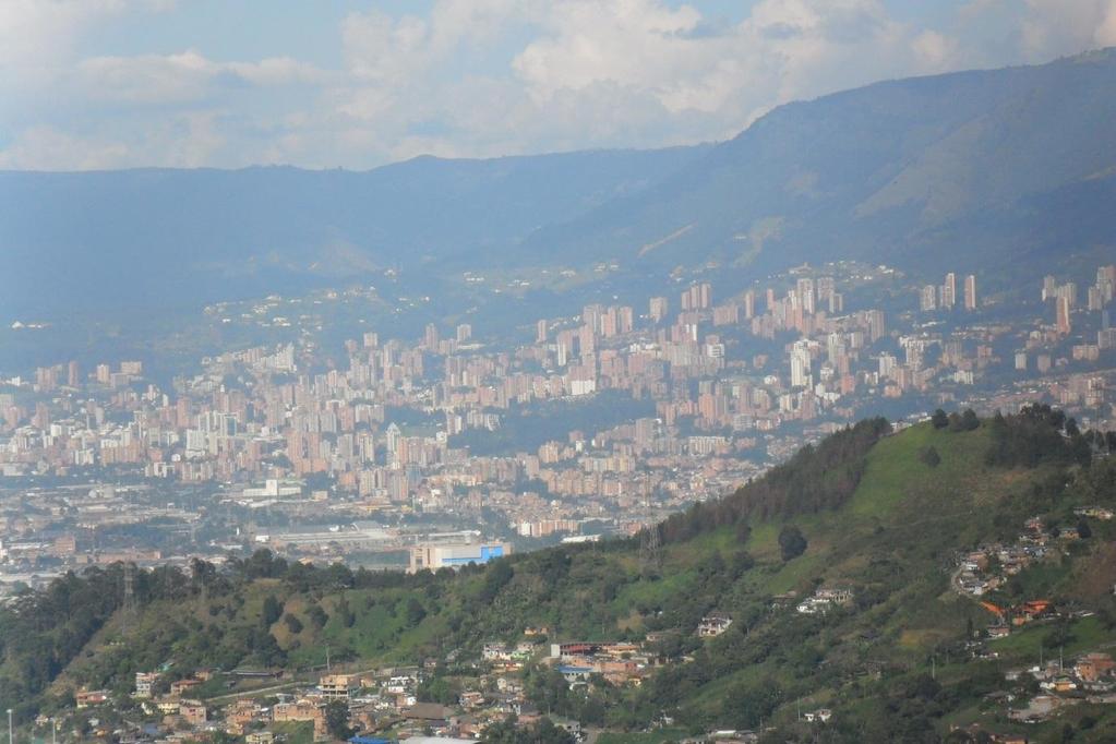 General information about Medellin Medellin is the second largest city in Colombia and is also located the Andes. Medellin sits at 1500 meters above sea level and has a sub-tropical climate.