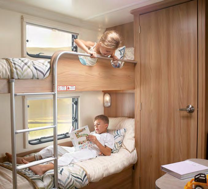 Fixed bunk beds Bespoke caravan bedding