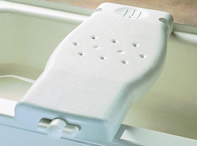The Invacare I Class bath board has a textured, non-slip seating surface for those who need help transferring but do not need the support of a transfer bench.