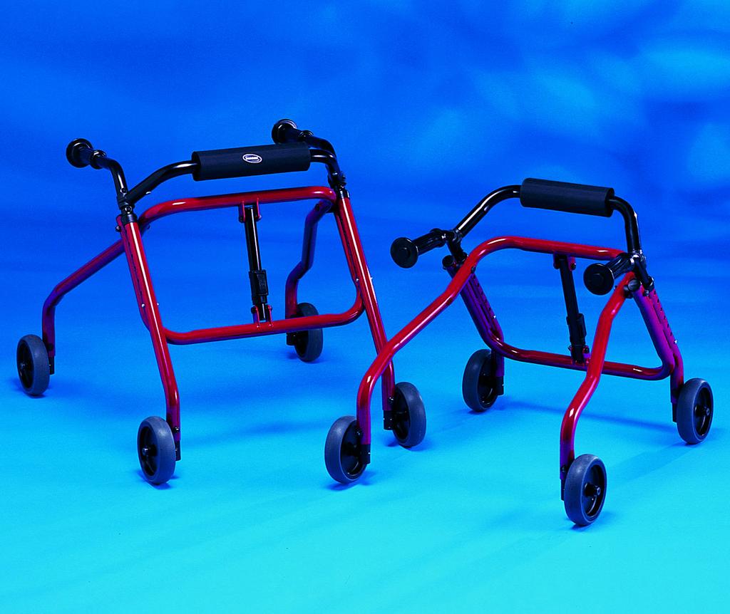 Walkers Available colors Sportrunner Pediatric Walkers Model no.6210r - Small Red (shown) Model no.6210p - Small Purple Model no.6210b - Small Blue Model no.6211r - Large Red (shown) Model no.