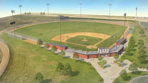 The proposed field was plaed to iclude a high-quality field with dugouts, bullpes, battig cages, stadium seatig, restrooms, ad a cocessio stad.