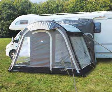 .. includes SunnCamp s Tunnel Privacy Screen Large side window 350 350 GRANDE SunnCamp s enhanced roof profile (ERP) Curtains on all windows Sewn in groundsheet Internal divider curtain Fits