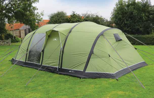 6000mm SunnCamp Tent and Awning Catalogue 2018 FLYSHEET ACE-TECH 75D SHADOW AIR 800 (SF7881) Twilight inner tents Airflow doorways Curtains on all windows Floor Plan 210 290 360