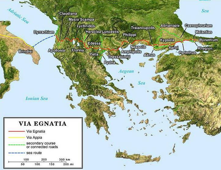 It Via covered Egnatia, a total a road distance constructed of about by 1,120 the Romans km (696 miles in / the 7462nd Roman century miles).