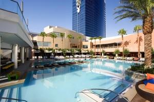 Enjoy European bathing with a fantastic view of the beach, cushioned chaise lounges, high-energy music, poolside massage services and the best, personalized attendants in Las Vegas.