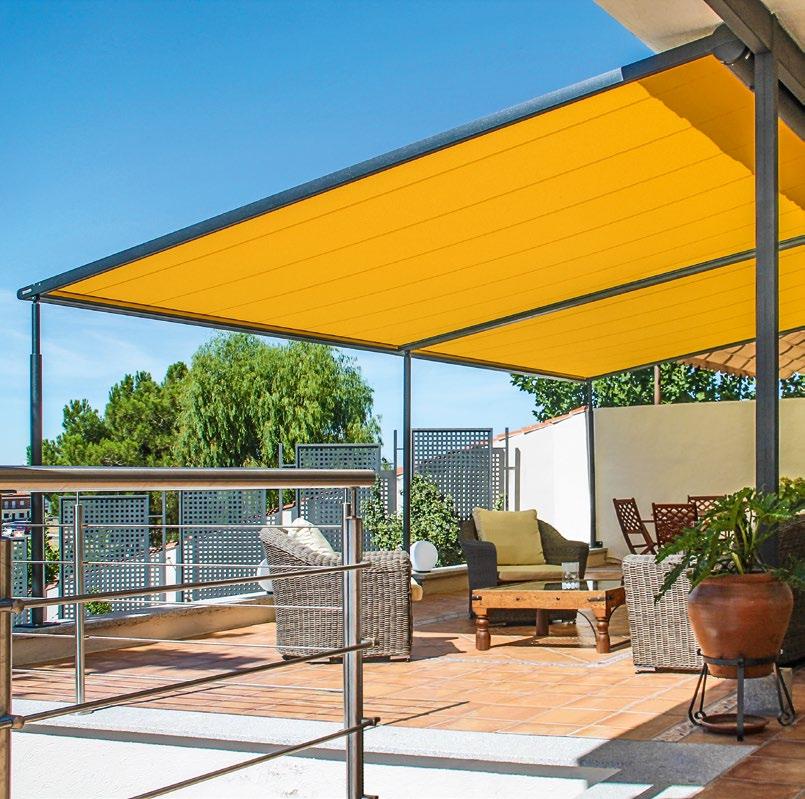 SADING SYSTEMS FOR LARGE AREAS safe timeless beautiful markilux pergola 210 / pergola 210 round, square, functional protection from the sun and inclement weather for large areas The markilux 8800