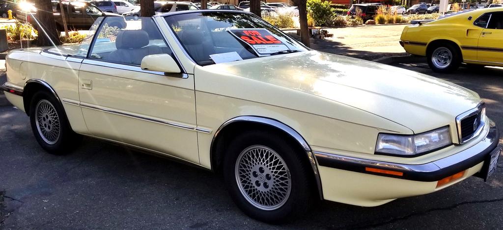 NCKCC News MORE CARS FOR SALE 1989 Chrysler TC MASERATI - Turbo supercharged, Automatic Transmission Convertible with Hard Top.