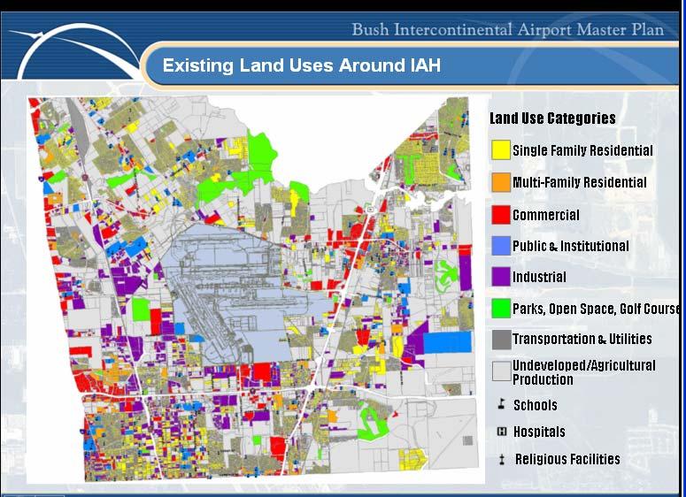 When the Impact Study for the airport expansion was carried out by IAH the effect on the residential areas West of I-45 area was not considered.