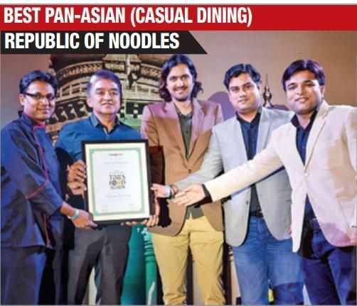 prestigious Times Food Award presented in association with Times City and Bangalore