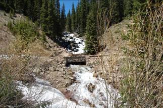 Also in this section is an abandoned mine road that makes a challenging climb to the edge of the Stanley 1 Avalanche path.