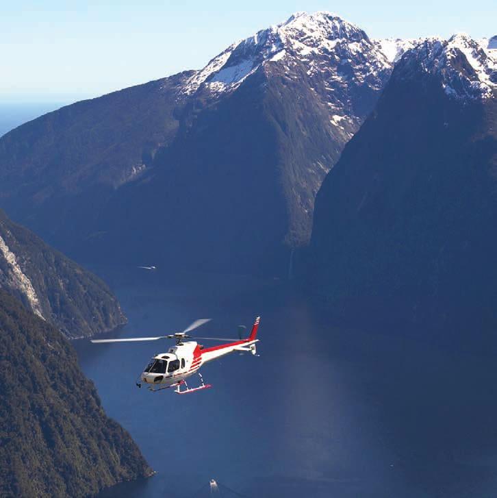 Milford Sound and the glaciers of Fiordland National Park from the