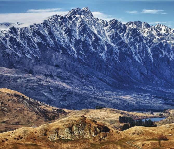 Land on the Remarkables spur, overlooking Queenstown and the Wakatipu
