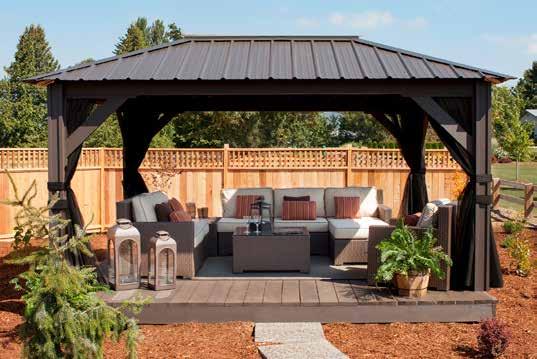 VALENCIA PERGOLA BY VISSCHER 10 x 10 or 10 x 14 Rectractable UV Resistant Canopy Locking Mechism for Canopy with Easy