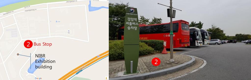 - Bus Stop 2: In the NIBR parking lot, you can take the shuttle bus to Geomam