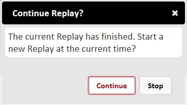 Click the Start Time field and specify the date and time for which you would like to replay events. 4. Click Go. The replay data is cached and replayed on the map.