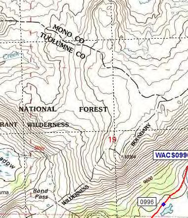 1000.3 8929 ft TR1002-2nd trail to Cinko Lake. - mi 1002.