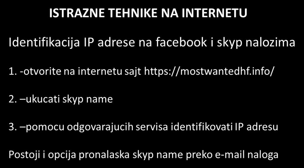 Identifikacija IP adrese na facebook i