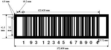 Slika 8: Koda ITF (Vir: http://www.gs1si.org/doc/gum/vsebina/06.html, dostopno 17. 5. 2010) Simbol GS1-128 je predviden za dvosmerno odčitavanje.