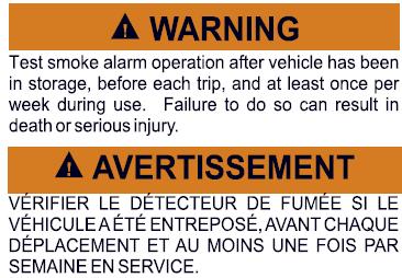 Occupant Safety indicate the battery is functioning properly. When the production of combustion is sensed, the smoke detector sounds a loud alarm that continues until the air is cleared.