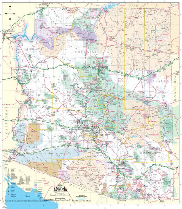 ARIZONA OFFICIAL STATE VISITOR S MAP The Official State