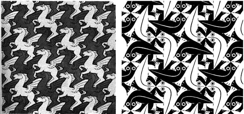 i H. S. M. Coxeter Jedan od najistaknutijih umetnika koji je u svojim radovima koristio princip teselacije je sigurno M. C. Escher.