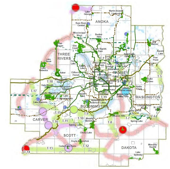 BACKGROUND The 2030 Regional Parks Policy Plan was amended in July 2012 to identify a regional trail search corridor to connect Nokomis-Hiawatha Regional Park in Minneapolis to the Minnesota Valley